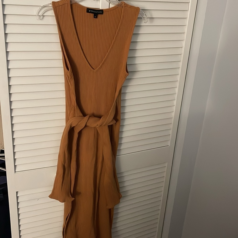 Tie-Waist Ribbed Dress - Picture 2 of 4